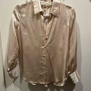 L’agence Cream Silk Blouse